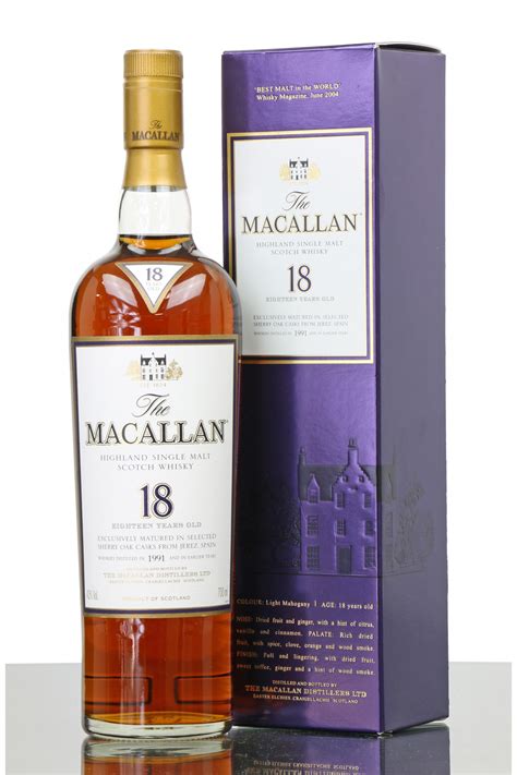 macallan 18 year old price.